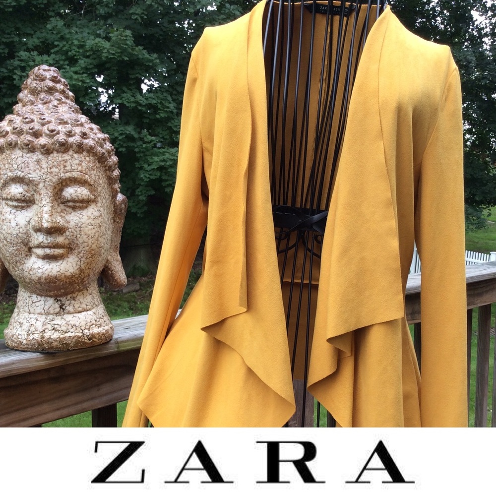 ZARA Ultra Suede Waterfall Jacket 🍂❤️